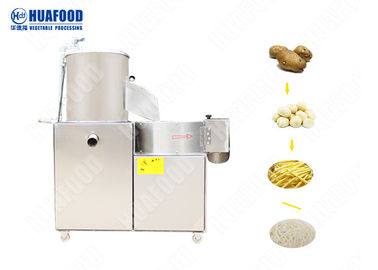 Ticari Yemek için Otomatik Patates Soyma ve Kesme Makinesi Patates Soyma ve Dilimleme Makinesi